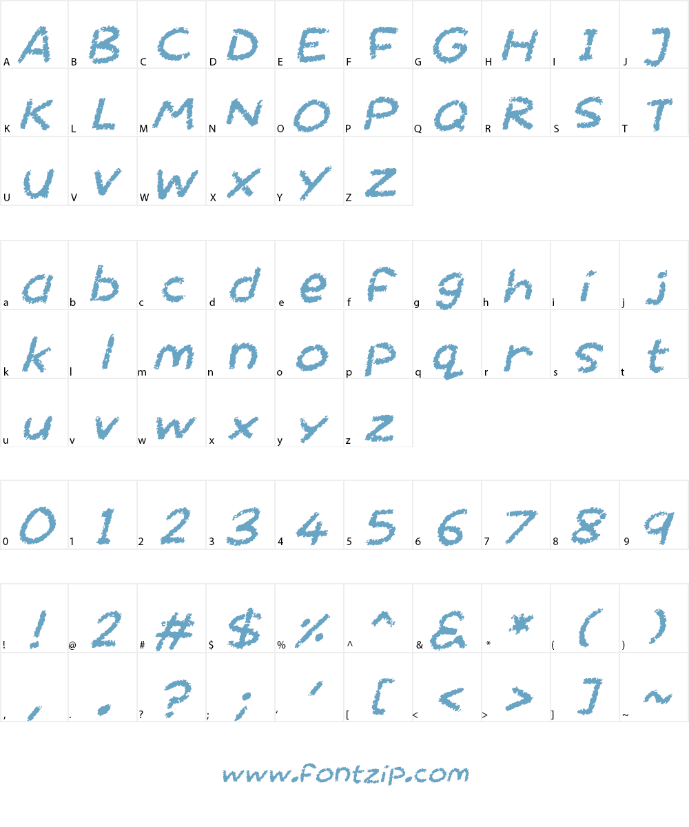 Chalktastic Font Character